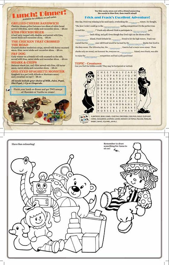 kids food menu
