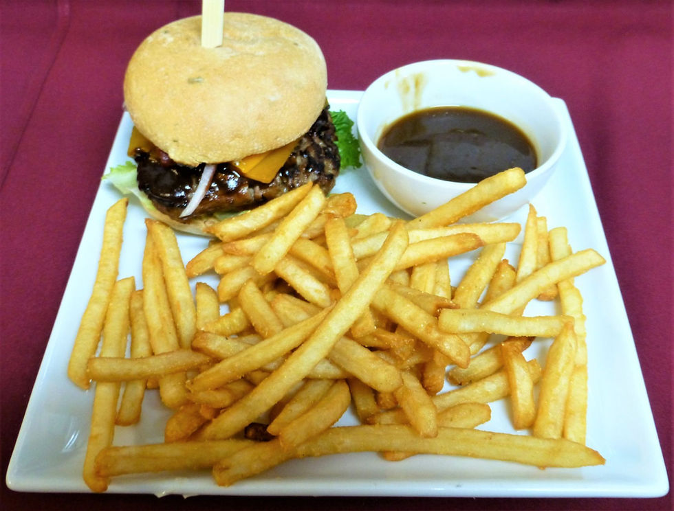 Burger and fries