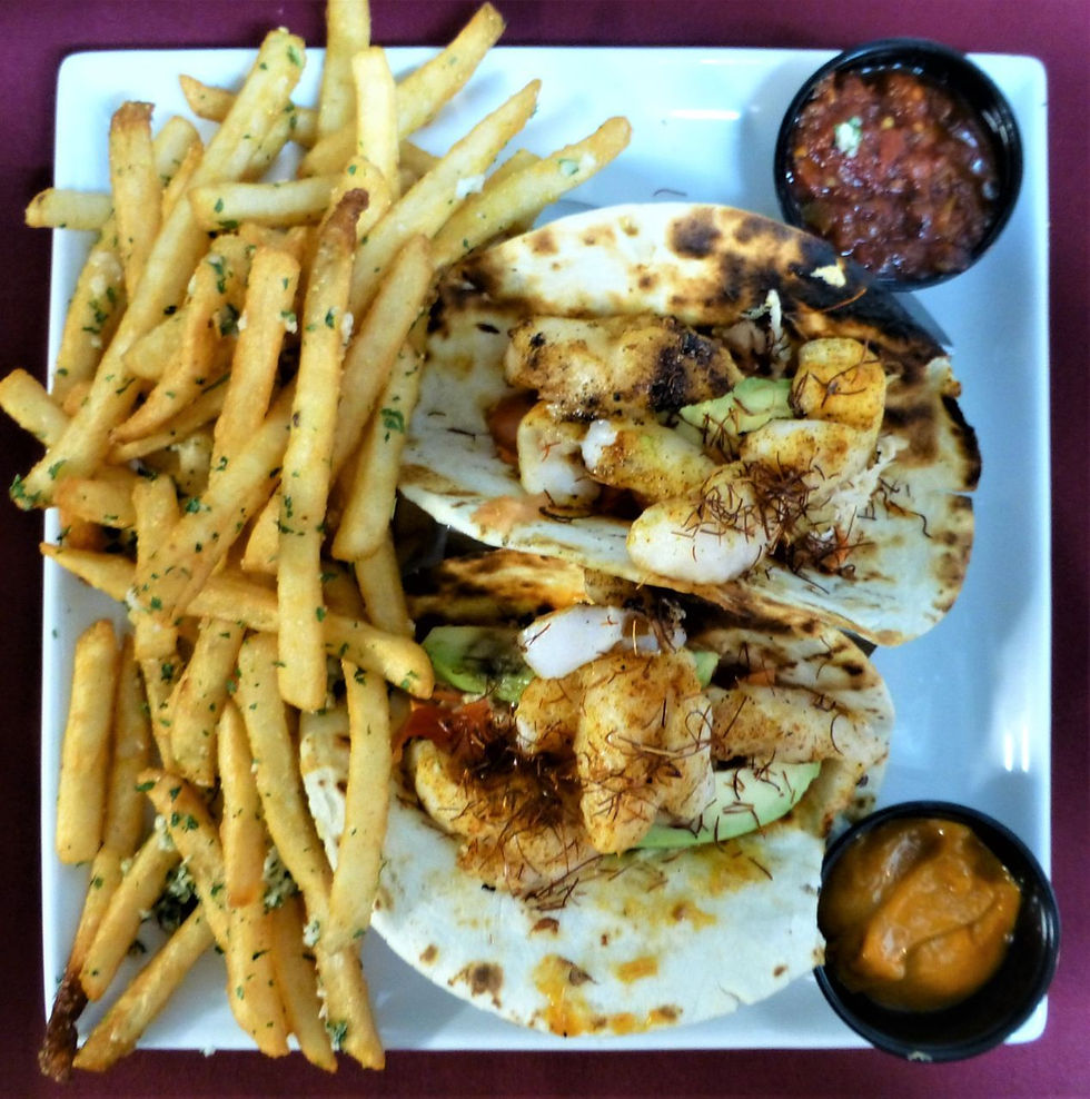 Plate of junk food 