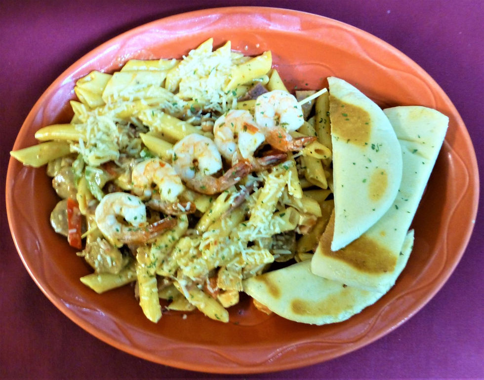 Pasta with bread